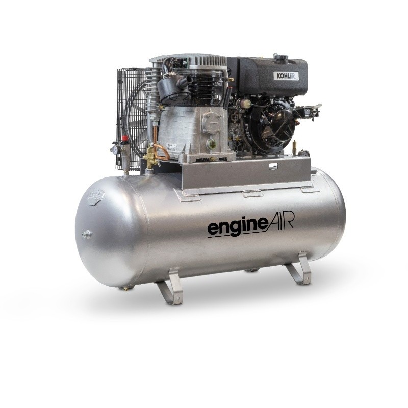 Compresor de aer cu piston, motor Honda - 7.52 kW, 1038 L/min, 14 bari - Rezervor 270 Litri - ABAC-engineAIR-11/270-14-ES-Diesel