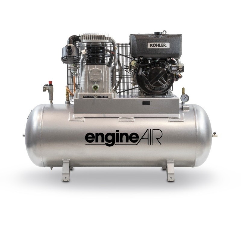 Compresor de aer cu piston, motor Honda - 7.52 kW, 1038 L/min, 14 bari - Rezervor 270 Litri - ABAC-engineAIR-11/270-14-ES-Diesel