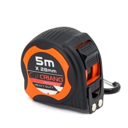 Ruleta Magnetica Heavy-Duty banda metalica cu dublu marcaj, ranforsata anti-shock si carabina, 5m x 28mm - CNO-RUL5X28-HD