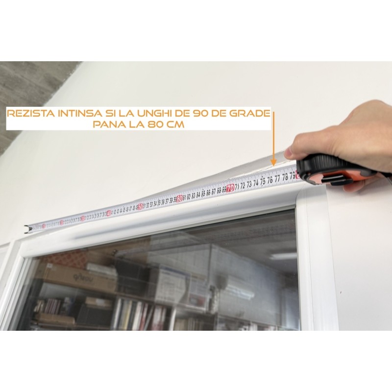 Ruleta Magnetica Heavy-Duty banda metalica cu dublu marcaj, ranforsata anti-shock si carabina, 5m x 28mm - CNO-RUL5X28-HD