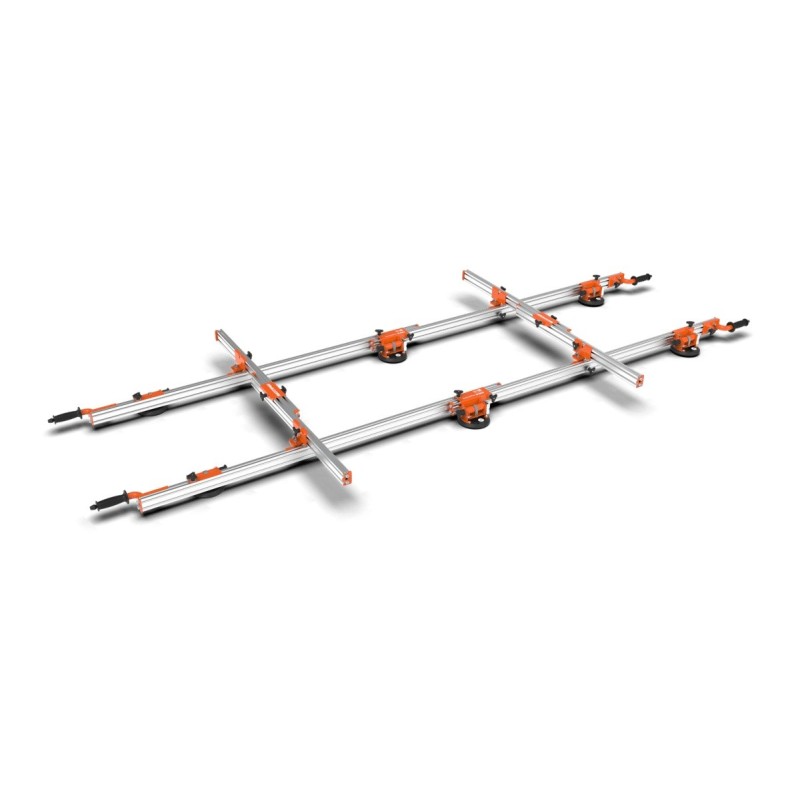 Sistem de transport cu 6 ventuze cu vacuum si bara transversala Agile Light Plus, 160kg - Battipav-11006/1
