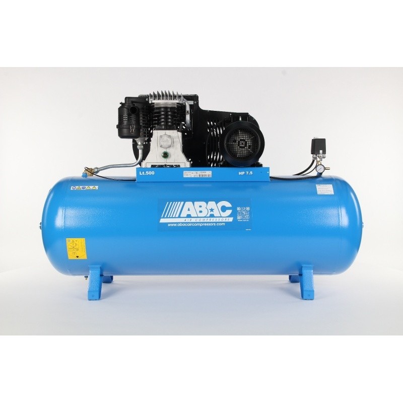 Compresor de aer cu piston - 400V, 5.6 kW, 827 L/min, 15 bari - Rezervor 500 Litri - ABAC-PRO-B6000/500-FT7.5-V400-15B