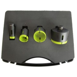 Set 4 carote diamantate pt. gresie portelanata & piatra - diam. 25, 35, 50, 68 (mm) - Super Premium - DXDH.80406.Satz4.25-68