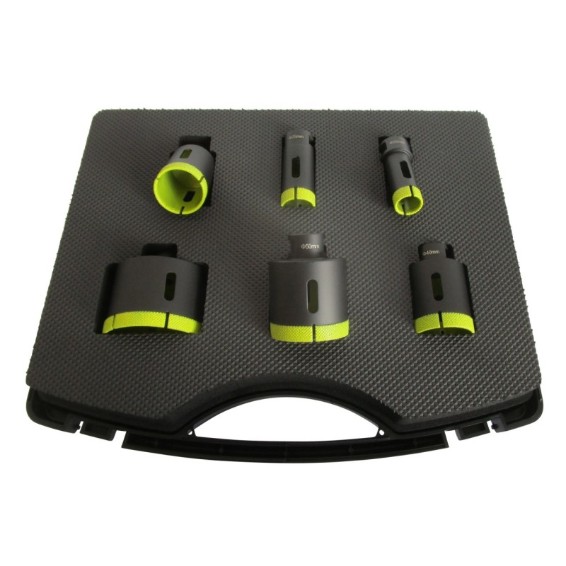 Set 4 carote diamantate pt. gresie portelanata & piatra - diam. 20, 25, 35, 40, 50, 68 (mm) - Super Premium - DXDH.80406.Satz6.2