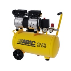 Compresor de aer cu piston fara ulei, silentios - 0.75 kW, 130 L/min, 8 bari - Rezervor 24 Litri - ABAC-POLE-POSITION-XT-SIL-10