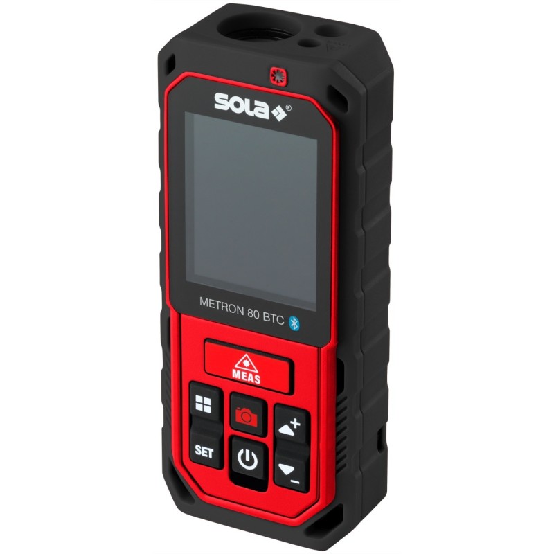 Telemetru cu laser roșu & Bluetooth/Camera - 80m, METRON 80 BTC - Sola-71029101
