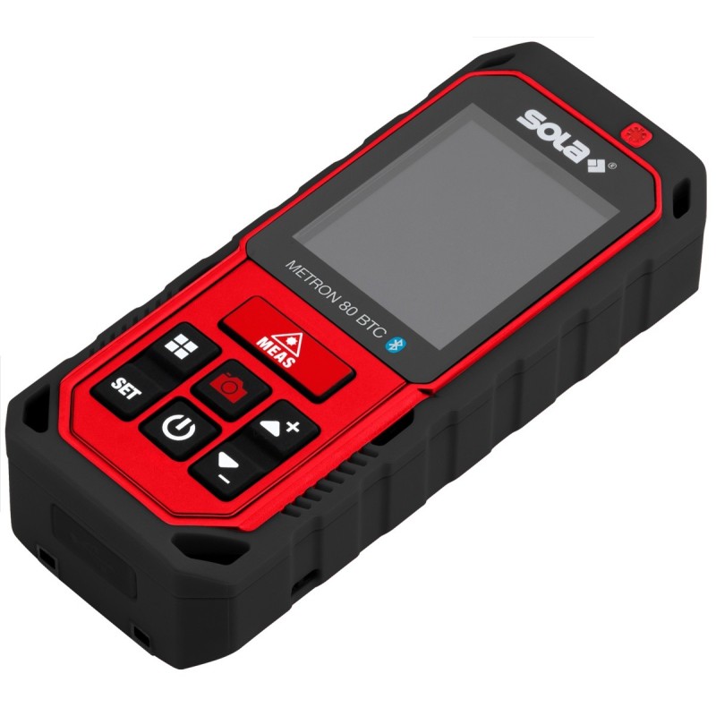 Telemetru cu laser roșu & Bluetooth/Camera - 80m, METRON 80 BTC - Sola-71029101
