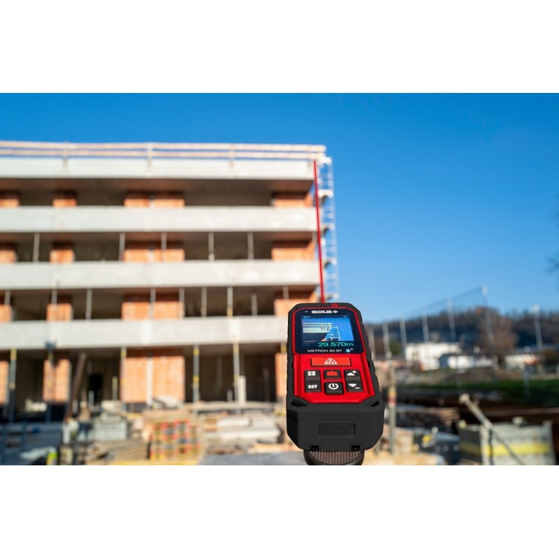 Telemetru cu laser roșu & Bluetooth/Camera - 80m, METRON 80 BTC - Sola-71029101