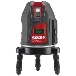 Nivela Laser Verde ATLAS GREEN multilinie si punct - 360°, 25m, Li-Ion - SOLA-71015701