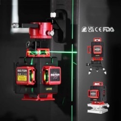 Nivela Laser Verde 4D - 360°, pentru pardoseli si tavan, raza de actiune 30m - Beiter BX-4D