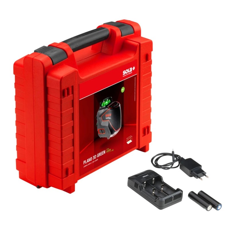 Nivela Laser Verde PLANO 3D multilinie 3x360°, 30m, Li-Ion - SOLA-71017101