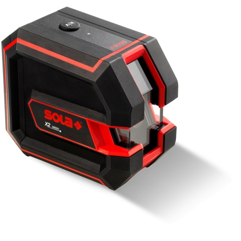 Laser verde, cu linii în cruce si punct, X2 GREEN Professional - distanta 30m, (adaptor si valiza incluse) - Sola-71014101