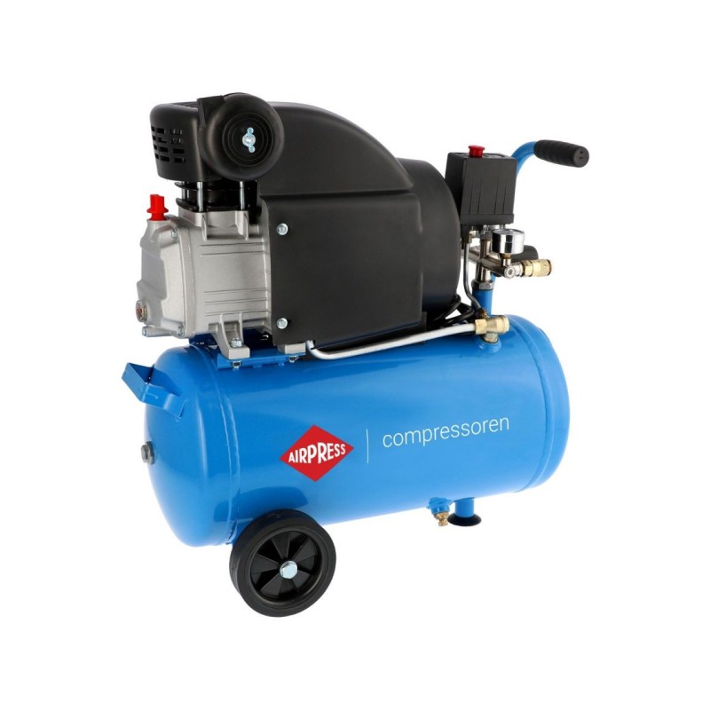 SH-RESIGILAT-Compresor de aer profesional cu piston - Blue Series 1.5kW, 196L/min, 8 bari - Rezervor 24 Litri - AirPress-HL310/2