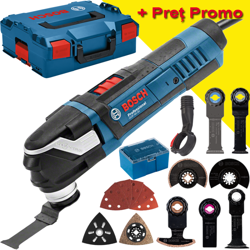 BOSCH GOP 40-30 Multicutter 400 W + Accesorii + L-BOXX