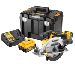DEWALT DCS570P2-QW Ferastrau circular Li-Ion, brushless + Valiza + 2x acumulatori Li-Ion, 18V, 5Ah + Incarcator