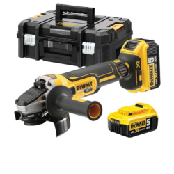 DEWALT DCG405P2-QW Polizor unghiular Li-Ion, brushless, Ø125 mm + Valiza + 2x acumulatori Li-Ion, 18V, 5Ah + Incarcator