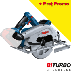 BOSCH GKS 18V-68 (SOLO) Ferastrau circular brushless BITURBO, Li-Ion, fara acumulator in set