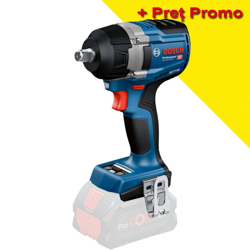BOSCH GDS 18V-750 C (SOLO) Surubelnita cu impact brushless, Li-Ion, 750Nm, prindere 1/2", fara acumulator in set