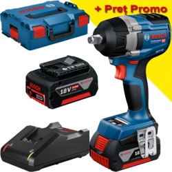 BOSCH GDS 18V-750 C Surubelnita cu impact brushless cu 2 acumulatori Li-Ion, 5Ah, 750Nm, prindere 1/2" + L-BOXX