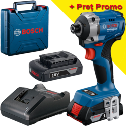 BOSCH GDR 18V-215 Surubelnita cu impact brushless, cu 2 acumulatori Li-Ion, 2Ah, 215Nm + L-BOXX