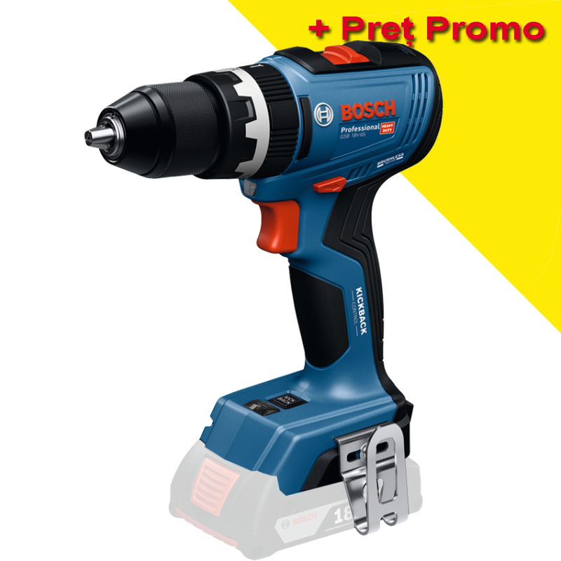 BOSCH GSB 18V-65 (SOLO) Masina de gaurit cu percutie brushless, Li-Ion, 65Nm, fara acumulator in set