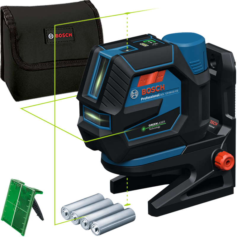 BOSCH GCL 12V-50-22 CG + RM 20 Nivela laser cu linii verzi (50 m) + Suport rotativ BOSCH GCL 12V-50-22 CG + RM 20 Nivela laser cu linii verzi (50 m) + Suport rotativ