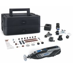 DREMEL 8250-5/65 Unealta multifunctionala brushless, cu 2 acumulatori Li-Ion, 12V, 2Ah + 5 atasamente + 65 accesorii