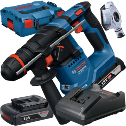 BOSCH GBH 18V-18 X One Chuck Ciocan rotopercutor brushless Li-Ion, 1.5J, cu 2 acumulatori 2Ah + Incarcator 2Ah + GDE 24 Sistem d