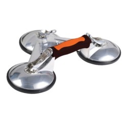 Ventuza tripla profesionala cu corp din Aluminiu - Ø123mm, 160kg - CNO-ALUV3