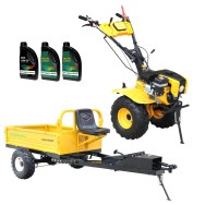 ProGARDEN Pachet Campo 873 Alpine motocultor 7CP + Remorca RM500T + 3L Ulei