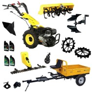 ProGARDEN Pachet Campo U16E Motocultor 14CP + RM500C Remorca 500Kg + BC120M Bara cosire + 3xPlug + FT90 Freza tractata + 2xRoti