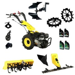 ProGARDEN Pachet Campo U16E Motocultor 14CP + BC120M Bara cosire + 3xPlug + FT90 Freza tractata + 2xRoti metalice RM47 + 2xCuple