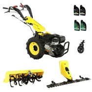 ProGARDEN Pachet Campo U16E Motocultor 14CP + Bara cosire BC120M + Roata sustinere + Freza tractata FT90 + 4L Ulei