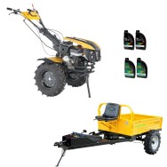 ProGARDEN Pachet Campo 1873 Alpine V2 Motocultor 18CP + RM500T Remorca + 4L Ulei