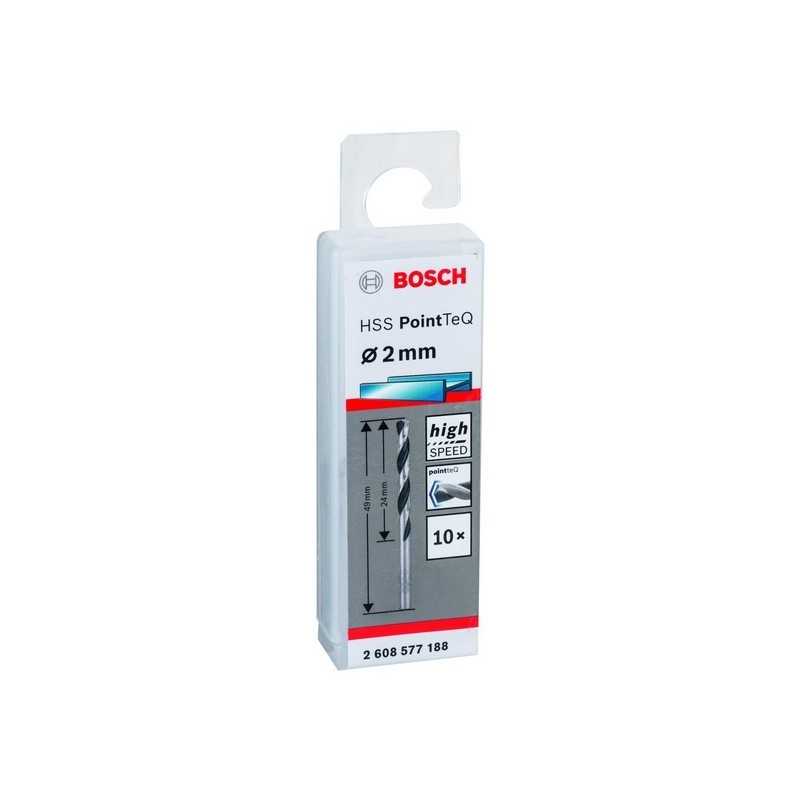 Bosch Set 10 burghie spiral HSS PointTeQ, 2x24mm