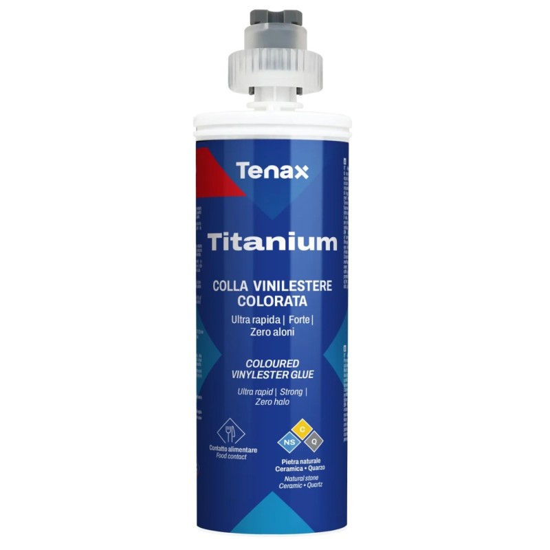 Adeziv Epoxidic transparent ultrarapid, pentru lipiri 45° placi multi-material - Tenax Titanium Cartus 250ml Adeziv Epoxidic transparent ultrarapid, pentru lipiri 45° placi multi-material - Tenax Titanium Cartus 250ml