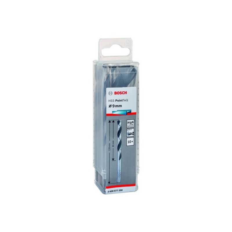 Bosch Set 10 burghie spiral HSS PointTeQ, 9x81mm