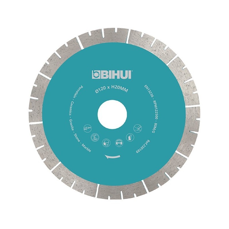 Disc Diamantat pt. Placi dure, Portelan dur, Placi ceramice 130x20.0 (mm) Premium - BIHUI-DCBS130