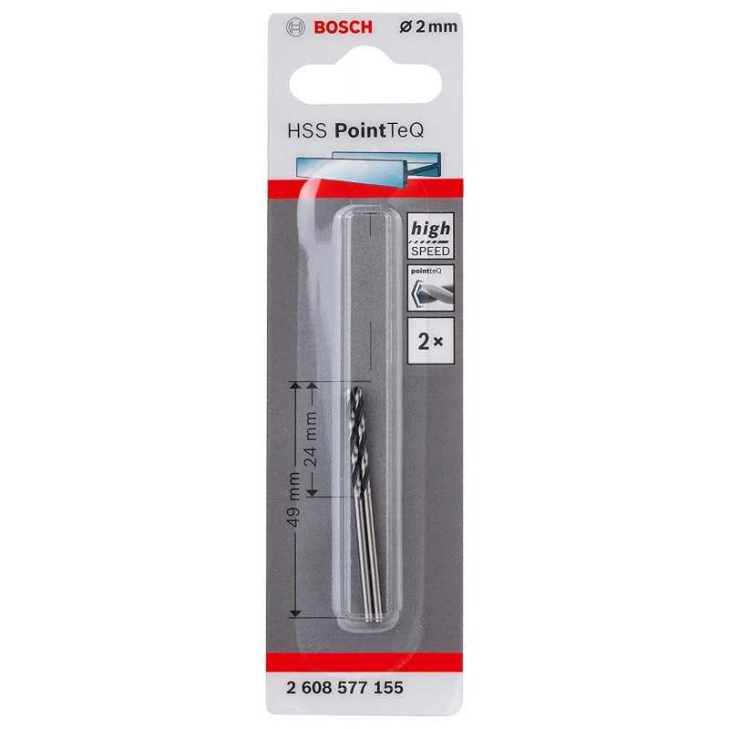 Bosch Set 2 burghie spiral HSS PointTeQ, 2x24mm