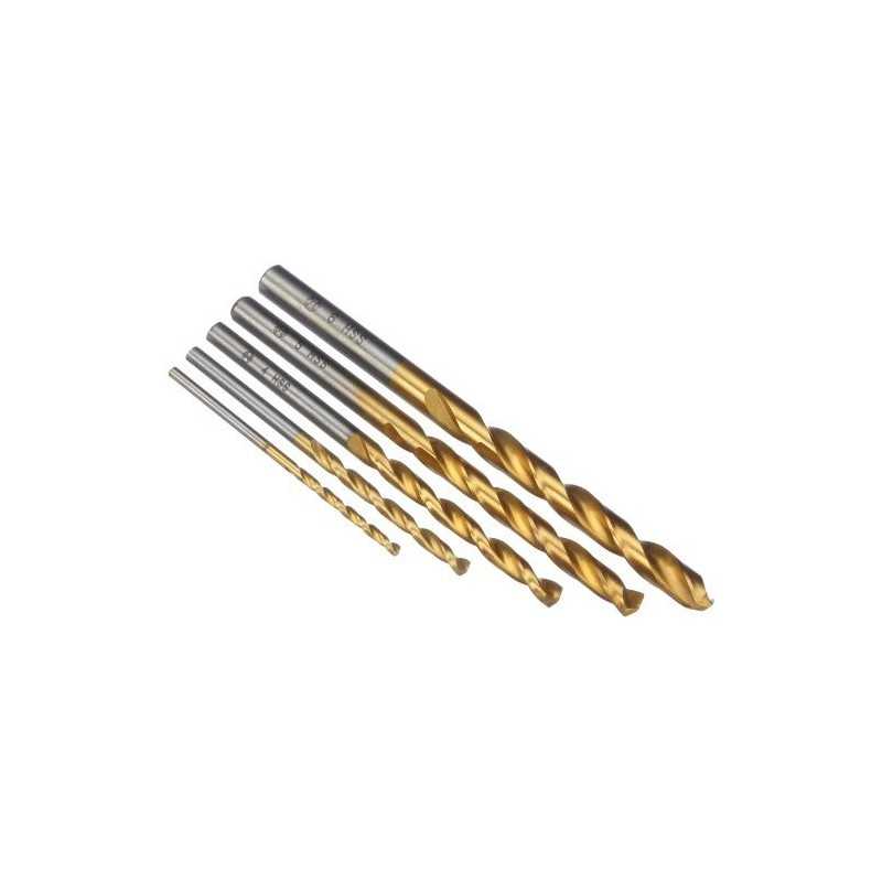 Bosch Caseta 5 burghie HSS-TiN, DIN 338, D2-6mm