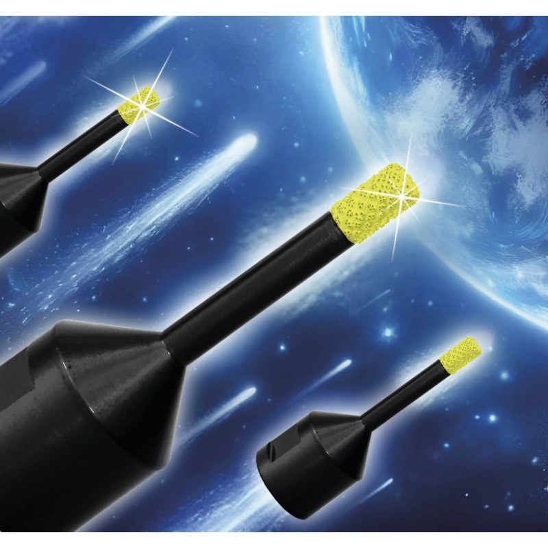 Set 5 carote diamantate pt. gresie portelanata & piatra - diam. 6, 8, 10, 12, 14 (mm) -cu ceara- Super Premium - DXDH.80406.Satz