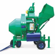 Betoniera cu automatizare BIR 1250ELCV motor 400V 9 kW 1250 l 24 m³/h lopata incarcare vibrator bena