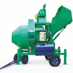 Betoniera cu automatizare BIR 1500ELCV 400V 11,25 kW 1500 l 29 m³/h lopata incarcare, vibrator bena