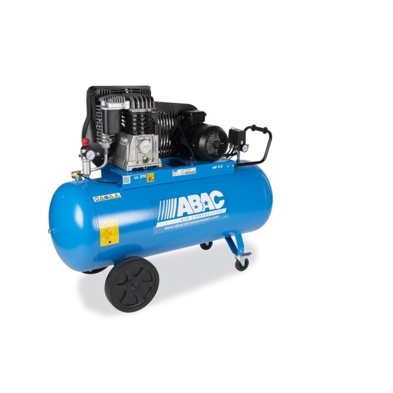 Compresor de aer cu piston - 400V, 4 kW, 653 L/min, 10 bari - Rezervor 270 Litri - ABAC-PRO-B5900B-270-CT5.5