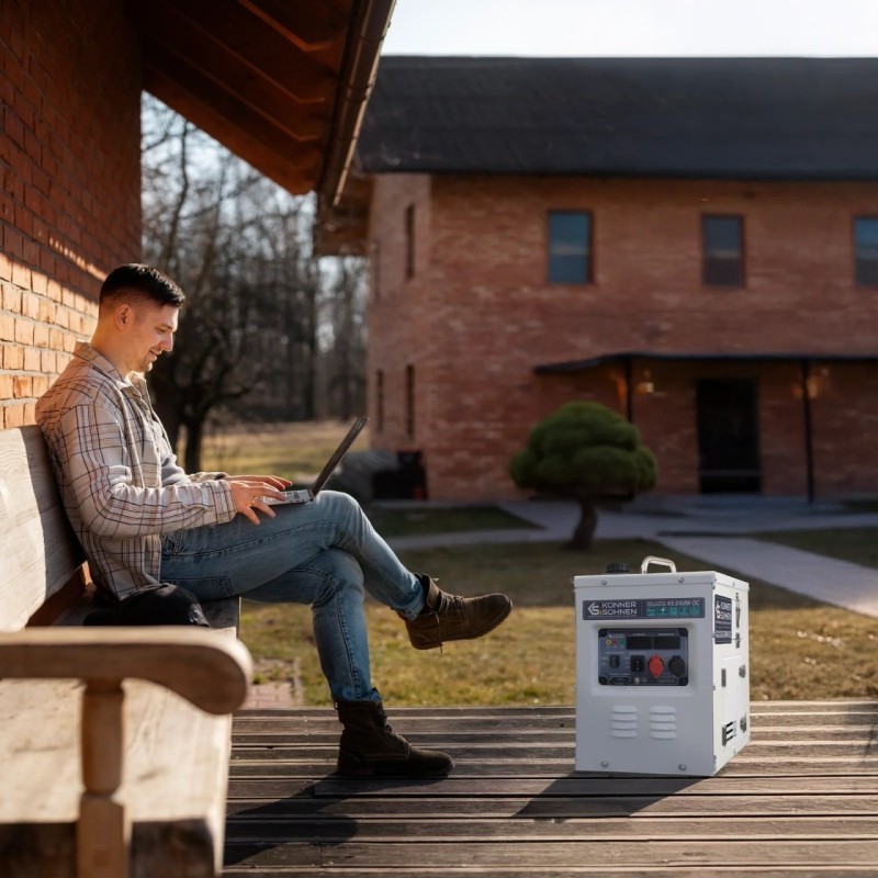 Generator de curent continuu DC 24-27.5V, 1.6 kW, max. 60A - benzina - Konner & Sohnen - KS-24VM-DC