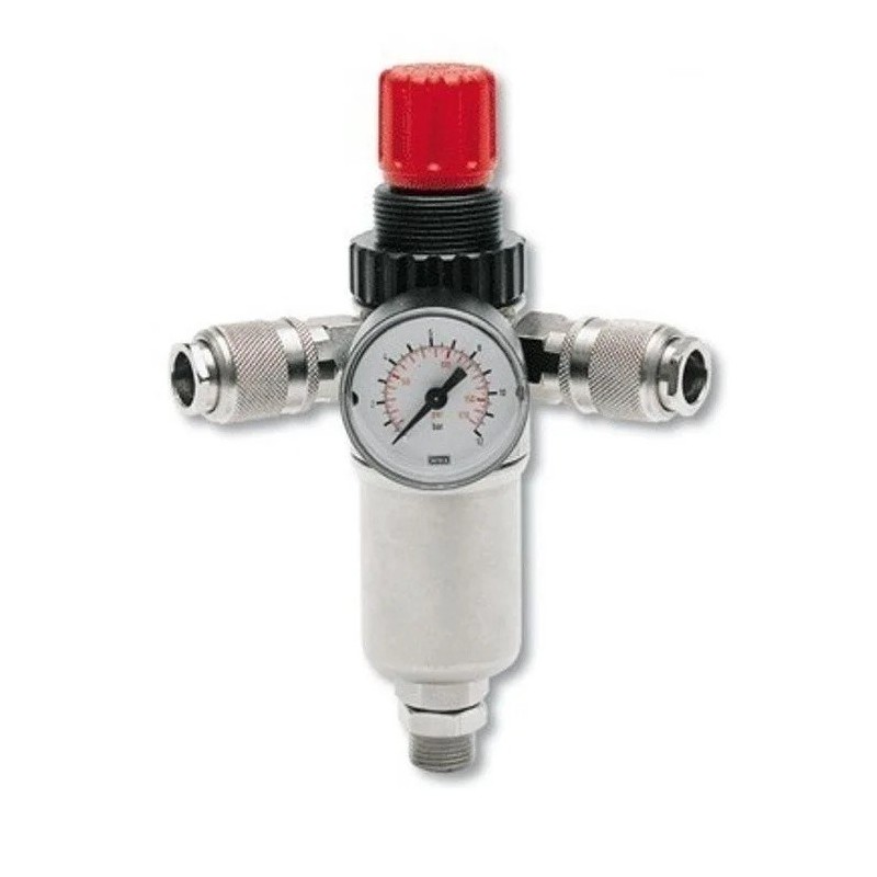 Regulator de presiune 3/8" cu 2 iesiri rapide, filtru si manometru - ABAC-8973005916