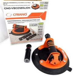 Ventuza Profesionala cu pompa ELECTRICA de vid pentru manipulare placi rugoase sau fine Ø200mm, 150kg - CNO-VECO120LION