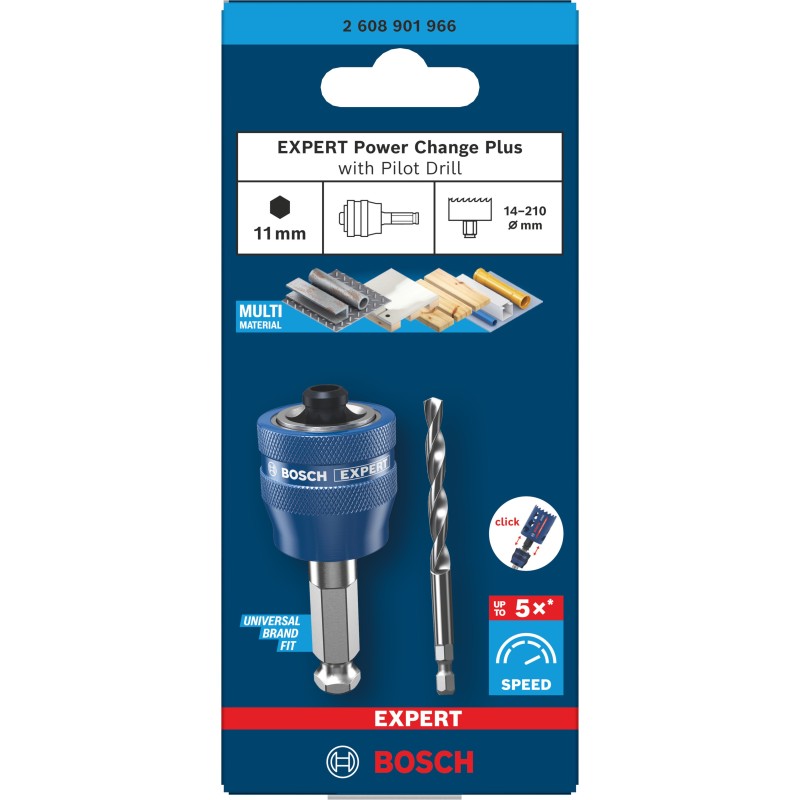 Bosch Adaptor Expert Power Change Plus cu sistem rapid de prindere 7.5x60x105mm, tija hexagonala