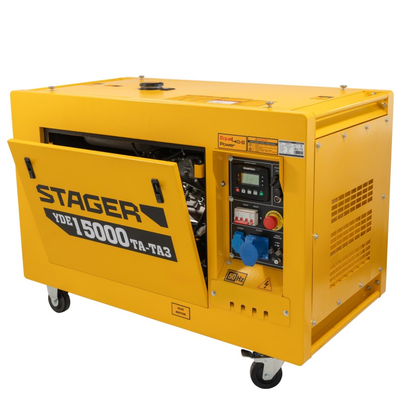Generator profesional Stager YDE15000TA-TA3, diesel, 11.5 kW, DualPower 230-400V, insonorizat, pornire electrica