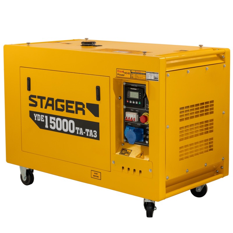 Generator profesional Stager YDE15000TA-TA3, diesel, 11.5 kW, DualPower 230-400V, insonorizat, pornire electrica